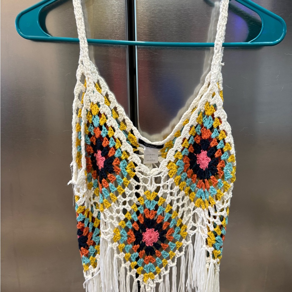 Colorful Crochet Crop Top